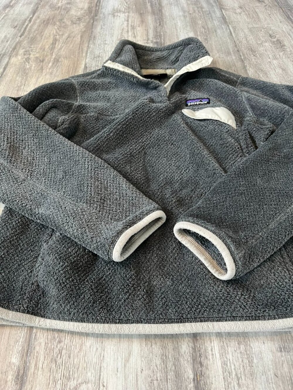 Patagonia Re-Tool Snap-T Fleece Pullover, Feather Grey/Ivory, W's Small - Picture 4 of 11